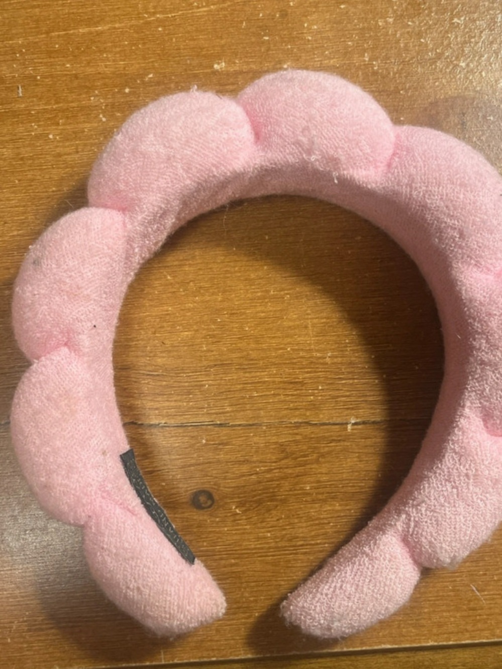 Plush Pink getting ready bubble headband